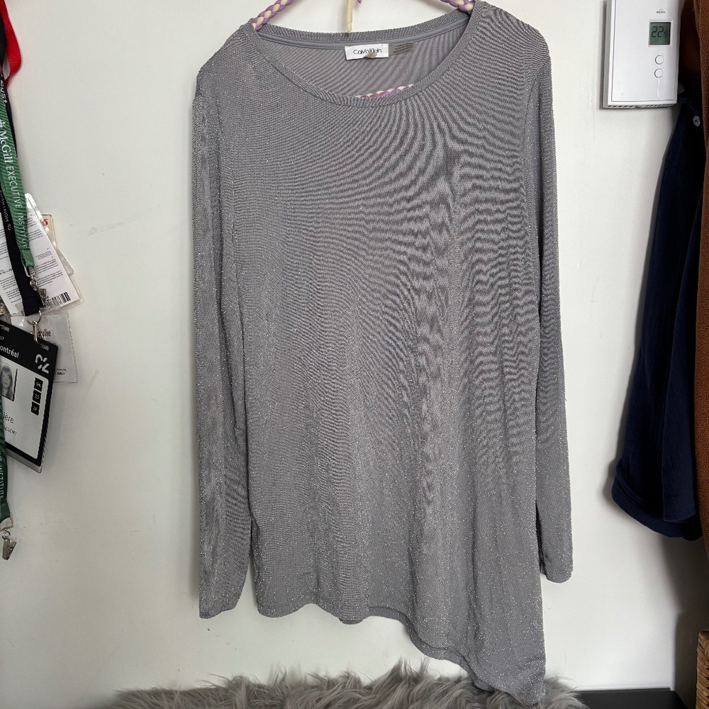 Calvin Klein silver shirt
